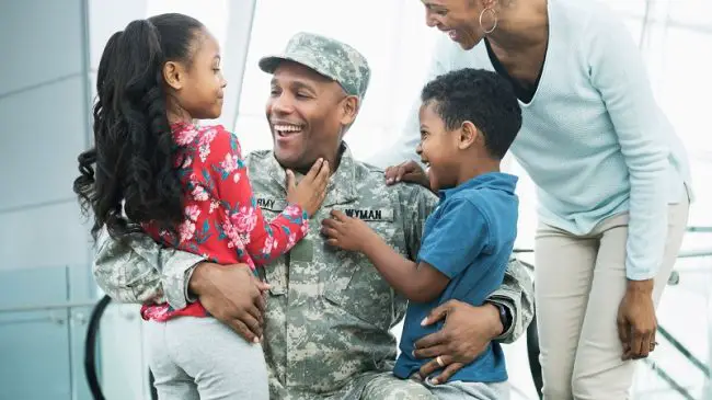 military man in airport