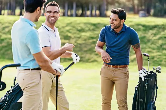 having fun in a golf trip