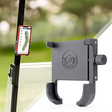 Golf cart phone holder