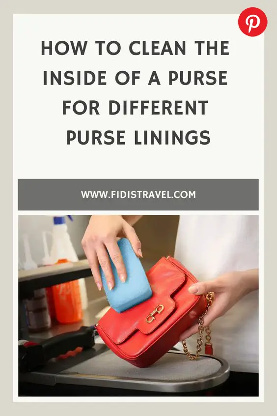 how to clean the inside of a purse