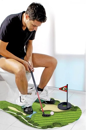 Toilet golf game